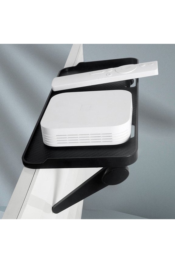 Riser Shelf Black ABS Non-Slip for Flat Screens and Desktops