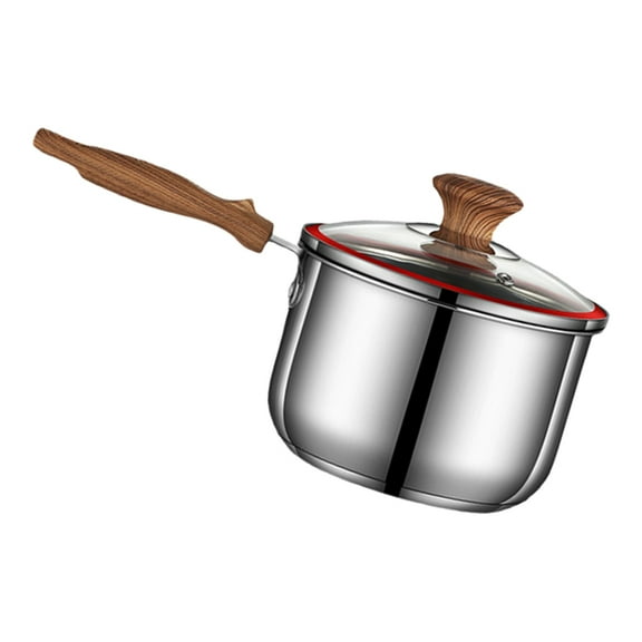 ELAYARD Ramen Noodle Pot for Stove Cooking Pots Silver Stainless Steel 1Pcs