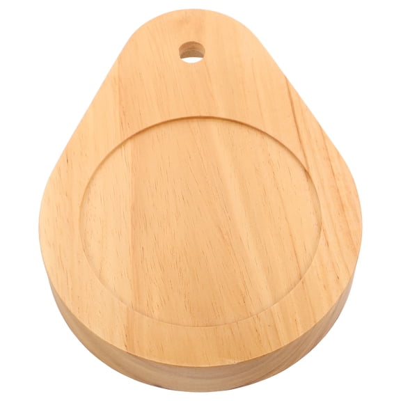 ELAYARD Small Wood Lamp Base Drop Shaped Beige For Living Room Homeowners 1Pack