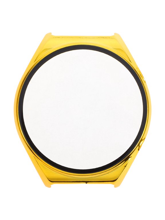 Golden Tempered Glass Screen Protector with Scratch-Resistant Case for Smartwatch Protective Cover