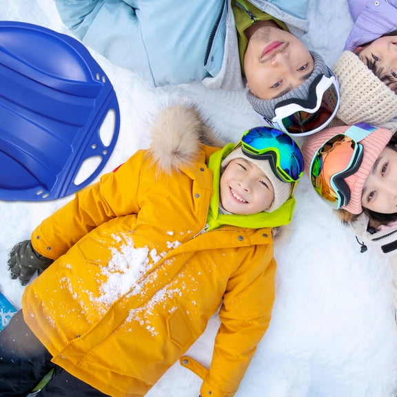 ELAYARD Snow Sled for Groups Plastic Snow Sled Blue 1Set for Winter Activities