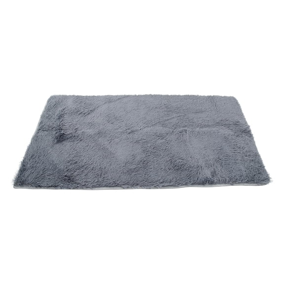 ELAYARD Grey Plush Pet Floor Cushion Mat Soft Comfortable Anti-Skid Carpet Pad for Dogs and Cats