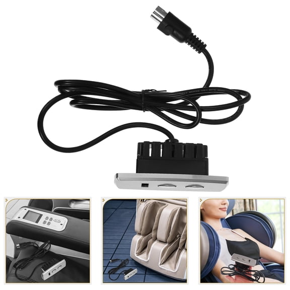 ELAYARD Power Recliner Switch Replacement with USB Charging Port Plated Silver 2 Button Controller