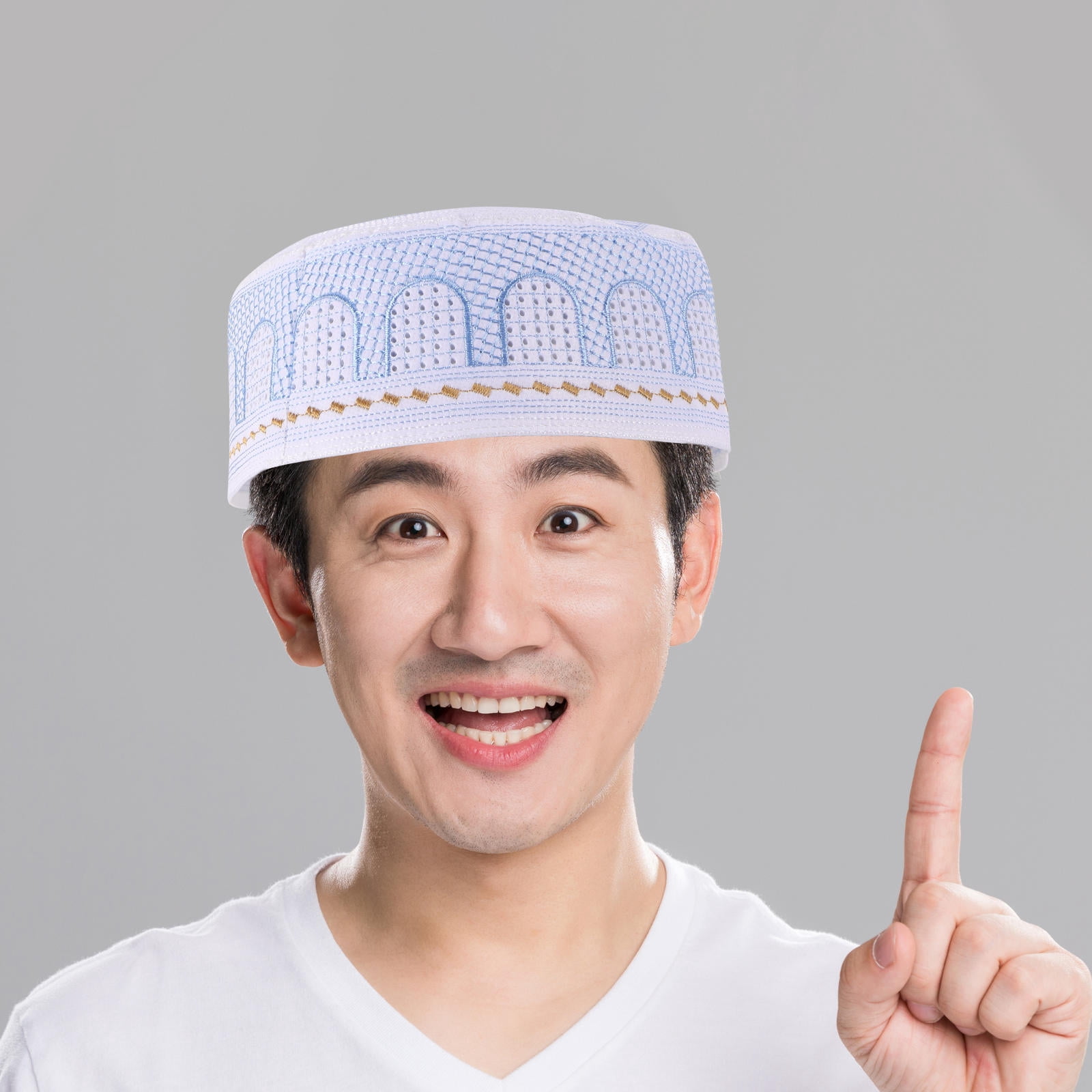 Multicolor Cap ELAYARD Embroidered Multi Color Adjustable Islamic Prayer Cap ...