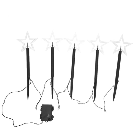 ELAYARD Solar Garden Lights Waterproof Black Plastic Led Lawn Light 12 x 12 x 35 5 Pcs