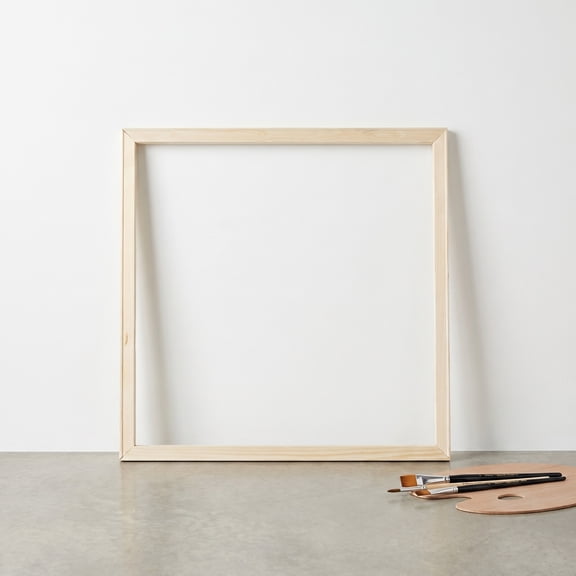 ELAYARD Solid Beige Wood Frame for Canvas Art, Rustic Finish and Easy Assembly