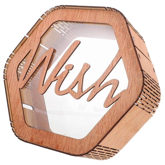 ELAYARD Wooden Wedding Keepsake Box Brown for Home Use with Smooth Finish