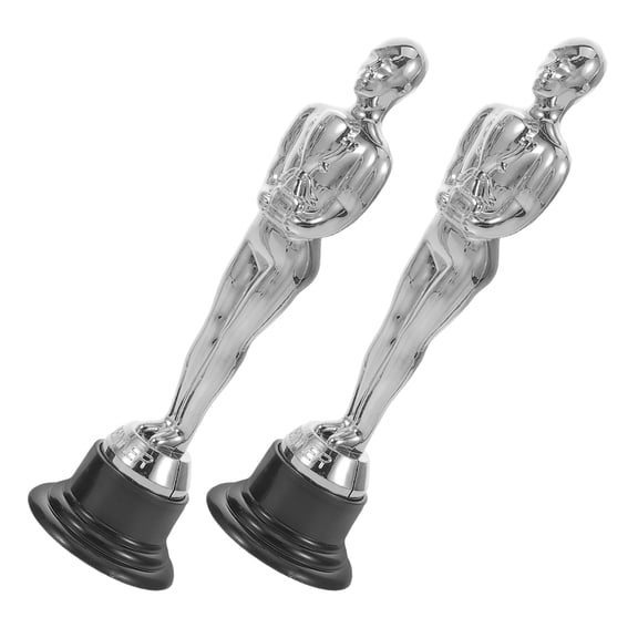 ELAYARD 2Pcs Silver Plastic Award Trophy Cups Decorative Honor Cups for Sports Events