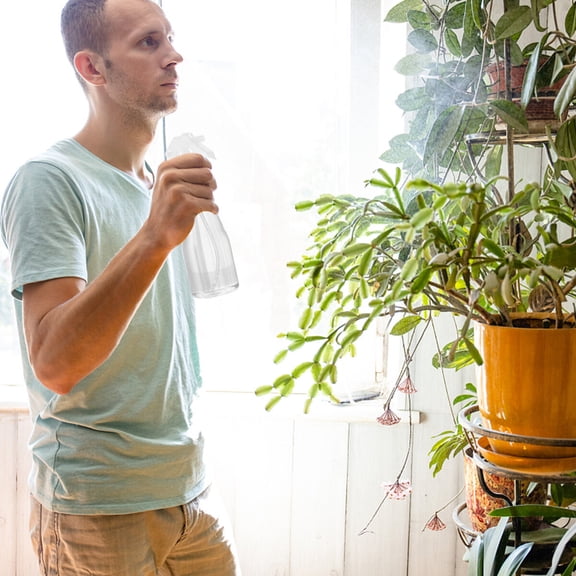 ELAYARD 3Pcs Plastic Spray Bottles for Garden Use White Leak Proof with Easy Refill Large Mouth