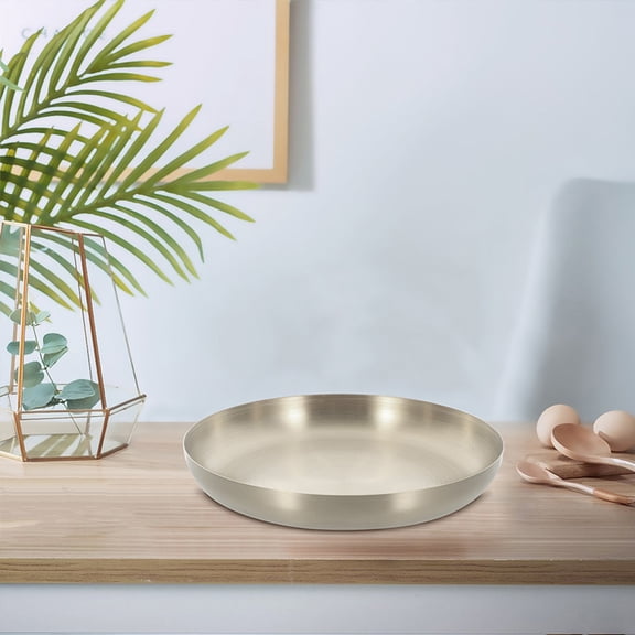 ELAYARD Stainless Steel Snack Serving Tray Silver 1Set for Family Gatherings