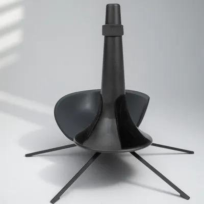 ELAYARD Musical Instrument Stand Metal with Cotton Padding for Clarinet - Black