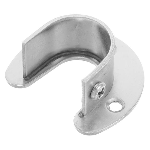 ELAYARD Stainless Steel Closet Rod Holder Hanging Clothes Silver 1Pcs