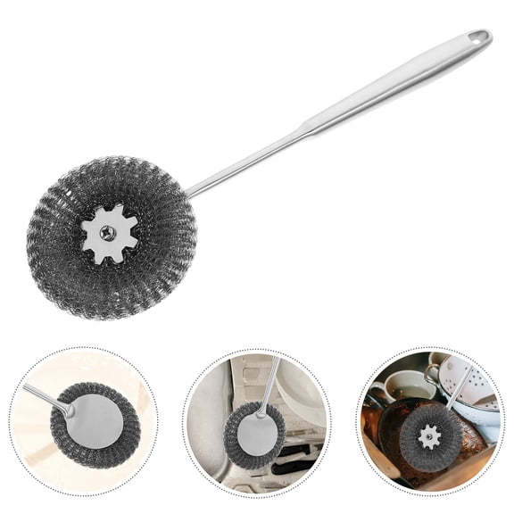 ELAYARD Dishes Scrub Brush Dish Scrub Brush Silver Stainless Steel 1Pack