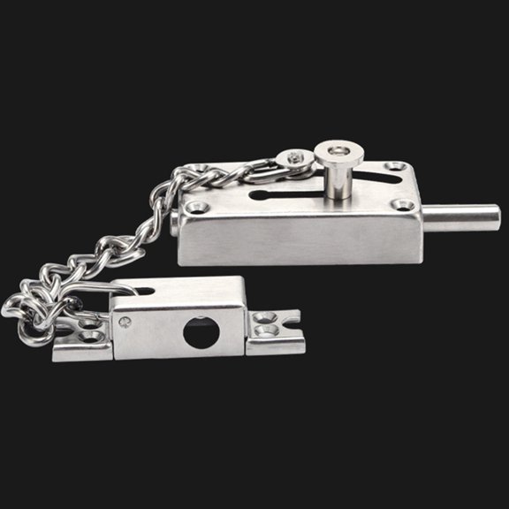 ELAYARD Heavy Duty Stainless Steel Door Chain Lock Guard for Secure Door Ventilation