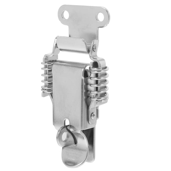ELAYARD Stainless Steel Double Spring Loaded Handle Lock, Push to Open Latch for Wood Toolbox Chest
