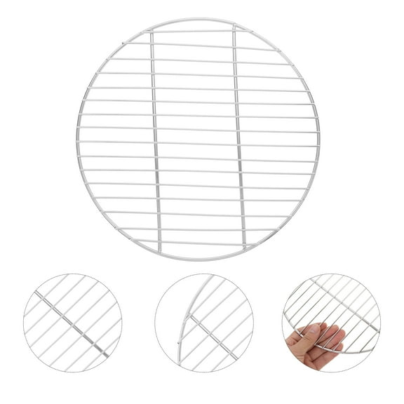 ELAYARD Grill Net Round Stainless Steel for Families 1Pack