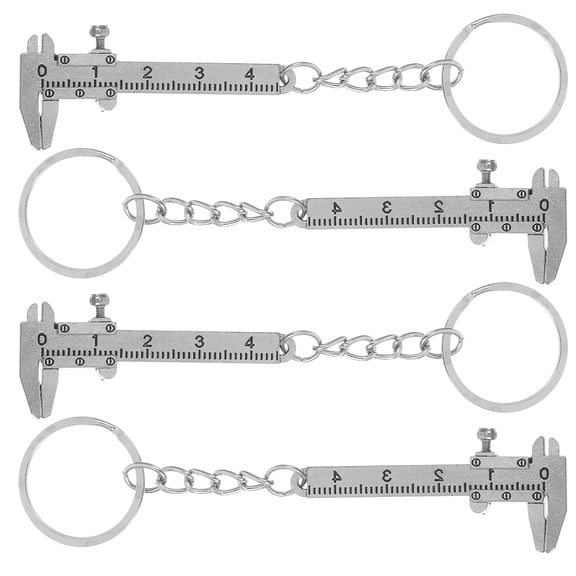 ELAYARD Keychain Tools Mini Vernier Caliper Stainless Steel 4Pcs
