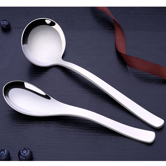 ELAYARD Stainless Steel Soup Ladle with Handle for Kitchen Serving, Perfect for Ramen, Hot Pot, and Soup Bowls