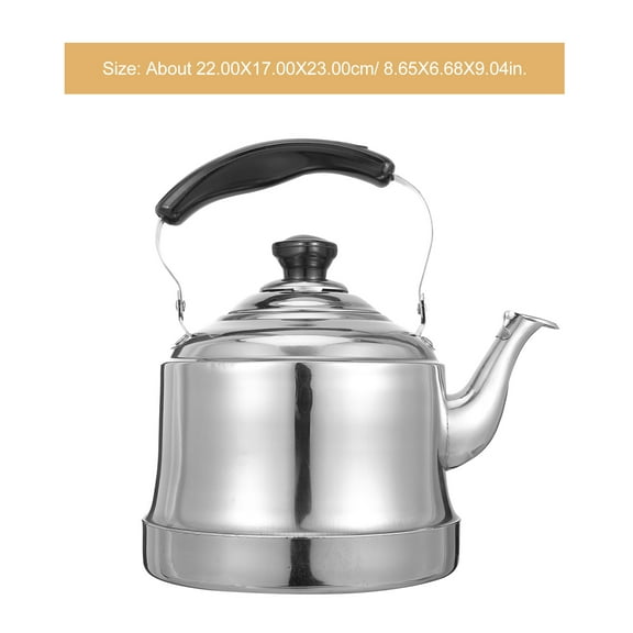 ELAYARD 1Pcs Round Kettle for Making Tea with Strainer in Silver