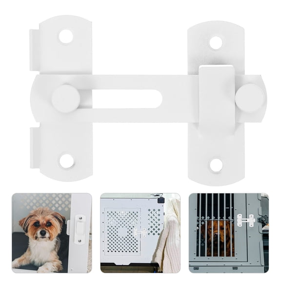 ELAYARD Stainless Steel White Fence Gate Lock with Slide Bolt for Secure and Door Closure