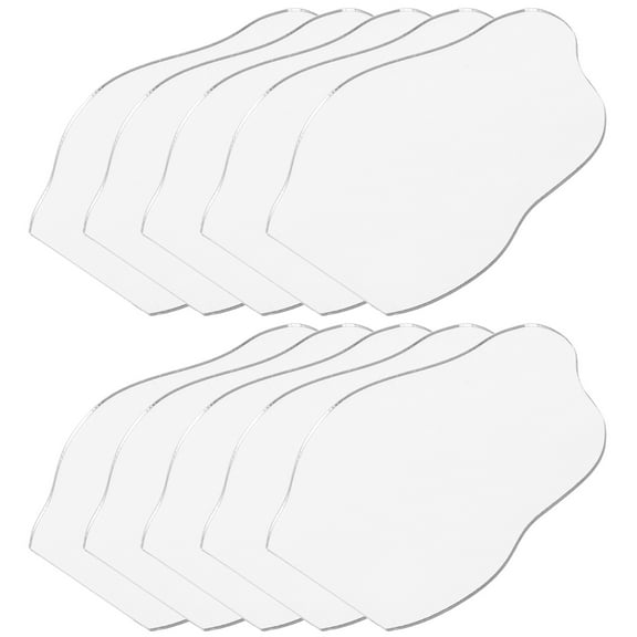 ELAYARD 10Pcs Clear Reflective Acrylic Mobile Phone Stick on Mirror for Makeup Use