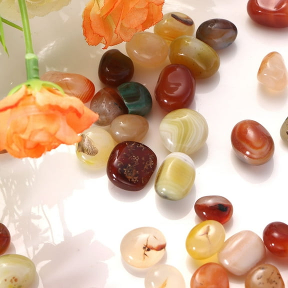 ELAYARD 500g Tumbled Polished River Rock Assorted Color for Home Decor