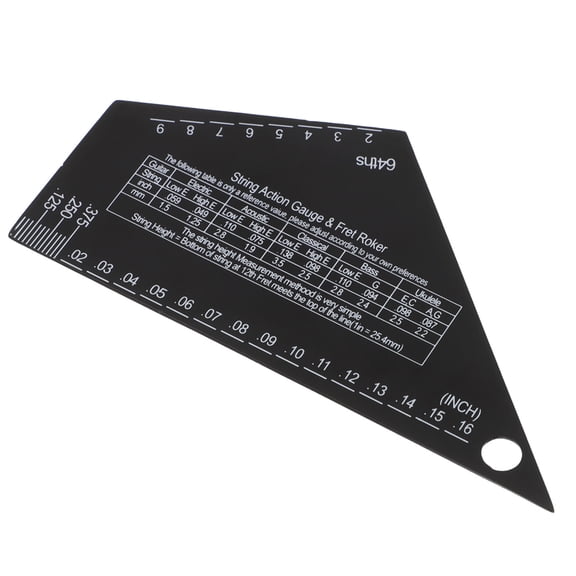ELAYARD Electric Guitar Measuring Tool Metal Fret Leveling Kit Black 1Pack