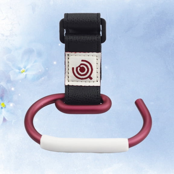 ELAYARD Pram Clips Baby Stroller Hook Aluminium Alloy Dark Red 1Pcs for Hanging Diaper Bags