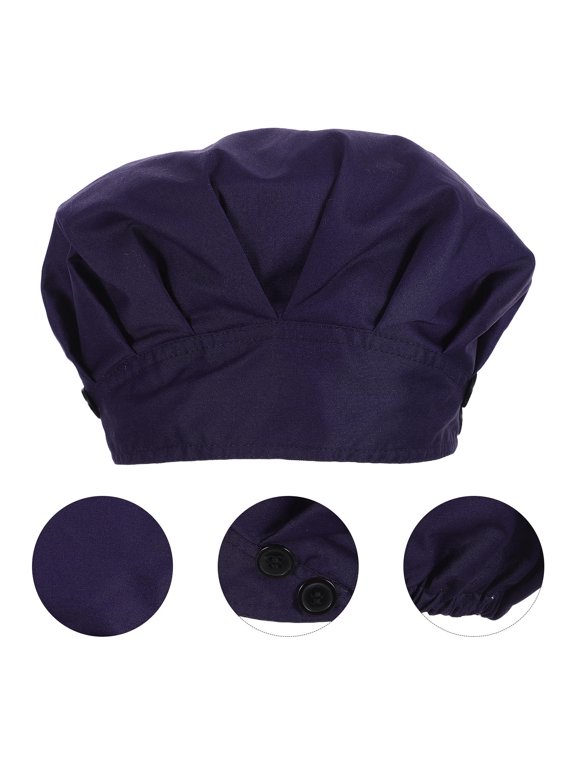 Stylish Dark Blue Unisex Scrub Cap - Comfortable, No-Slip, Breathable for Home