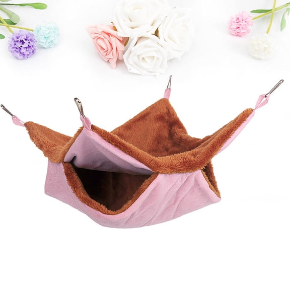 ELAYARD Sugar Glider Hammock Pink Pet Hanging Bed Squirrel Nest Comfortable Living