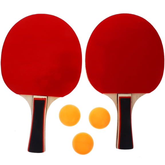 ELAYARD 1Set Black Table Tennis Kit Wooden Racket with Comfortable Grip for Training Use