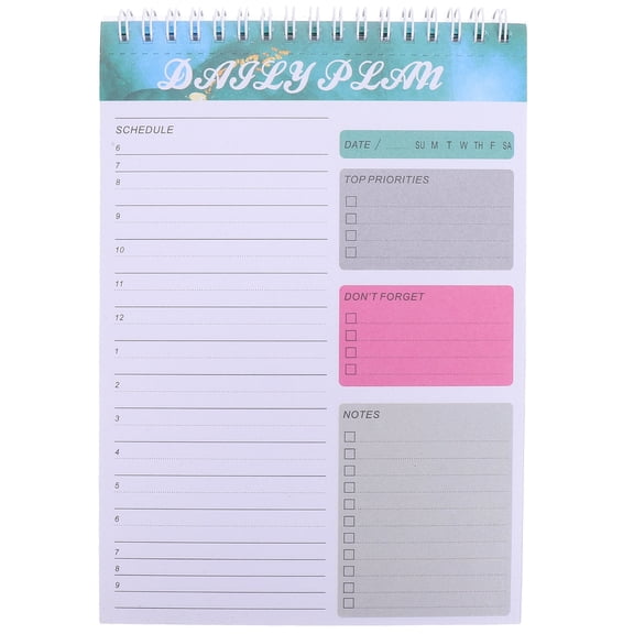 ELAYARD Green Daily Planner Notepad - Tear-Off Memo Pad for Work, Meal Planning, Scheduling, and Daily Organization