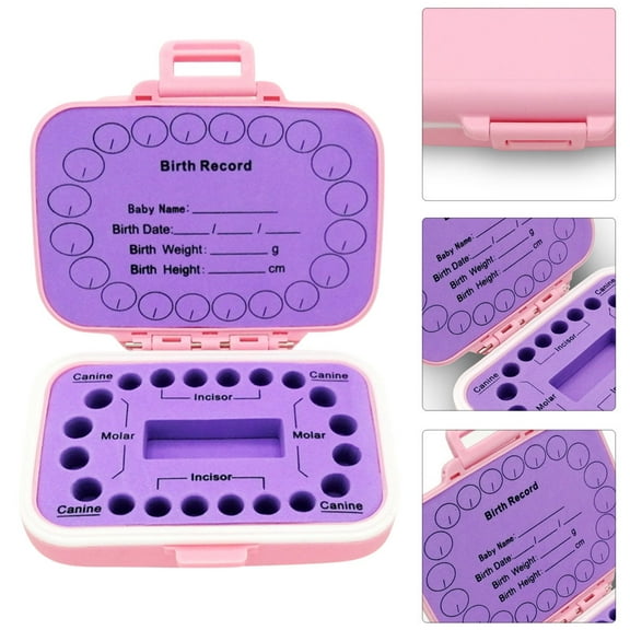 ELAYARD Pink Tooth Fairy Box for Storage and Keepsake Tooth Holders and Labels