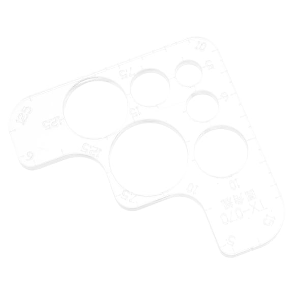 ELAYARD Clear Acrylic Circle Template Ruler for Accurate Round Corner Stitching
