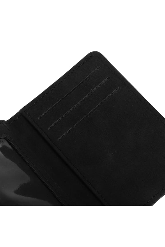 Vertical Mens Wallet Card Holder Organizer for Driver License, Black