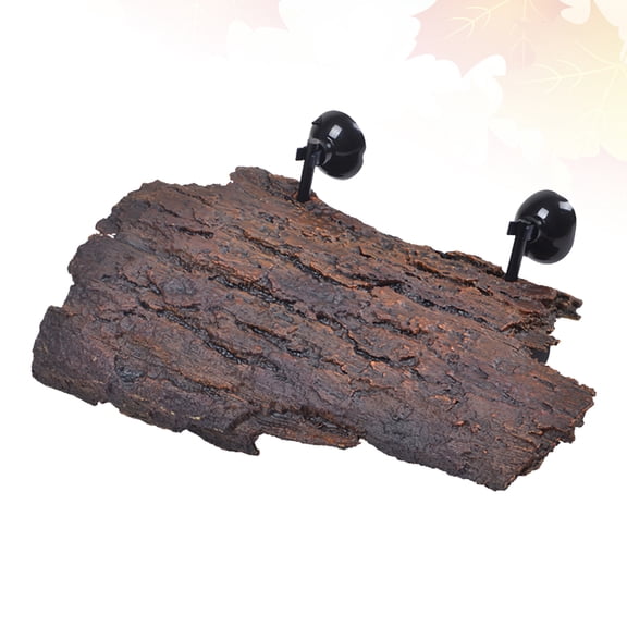 ELAYARD Tree Bark Decor Turtle Hiding Shelter Arch Coffee for Creeper Cage 1Pcs