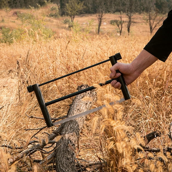 ELAYARD Portable Camp Saw with Rugged Aluminum Alloy Frame for Folding and Carrying Outdoors