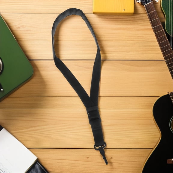 ELAYARD Black Adjustable Saxophone Neck Strap with Padded Comfort and Secure Hook for Alto, Tenor, and Soprano Saxophones