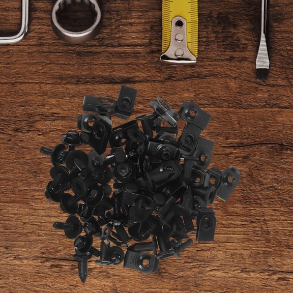 ELAYARD Universal Black Splash Shield Guard Body Bolts Fasteners for Car Front Bumper Clips and Engine Splash Shield