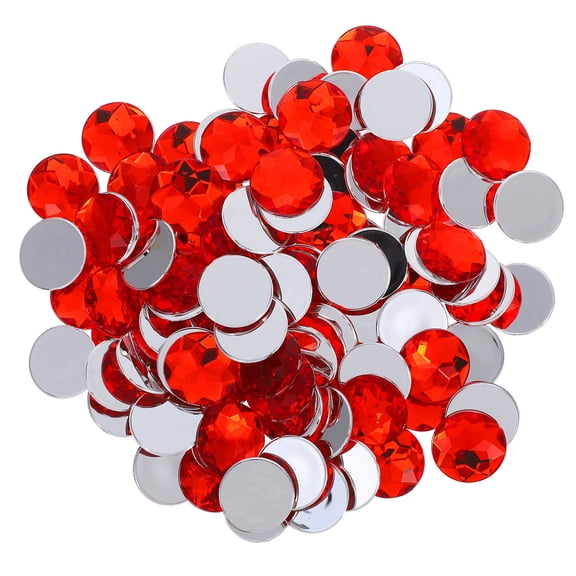 ELAYARD Vase Fillers for Centerpieces Round Rhinestones Acrylic Red Gems for Crafts Decoration 100PCS