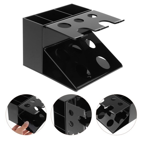 ELAYARD Acrylic Razor Stand Black Versatile Organizer for Bathroom and Makeup Essentials
