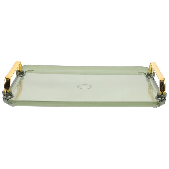 ELAYARD Versatile Green Plastic Serving Tray for Fruit Bread and Tea Room Storage