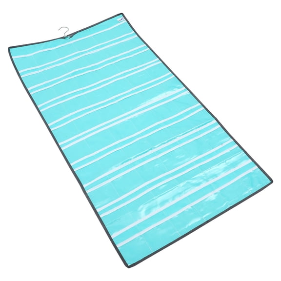 ELAYARD Sky Blue PVC and Cloth Pocket Chart for Classroom Storage and Study Card Organizer