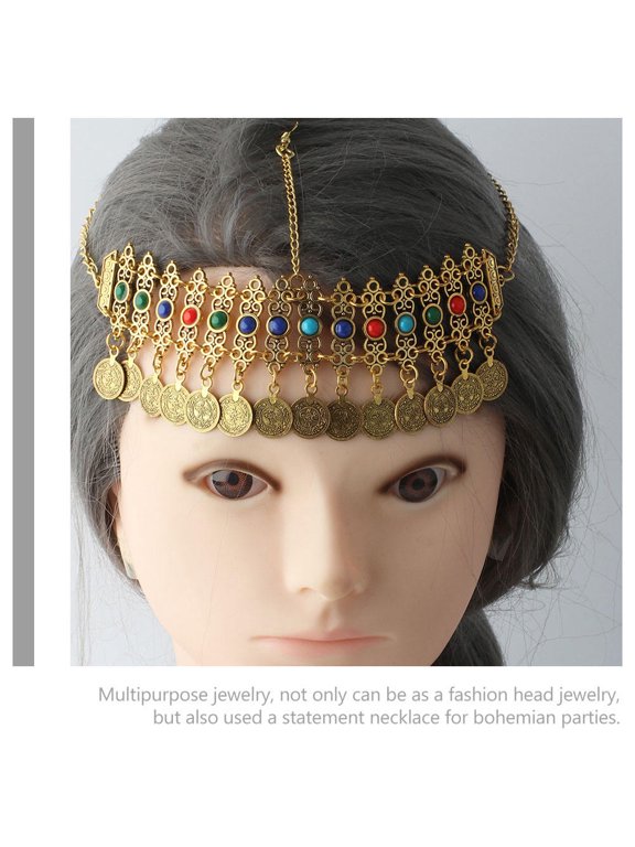 Vintage Golden Court Jewelry for Decoration Multipurpose Bohemian Head Chain