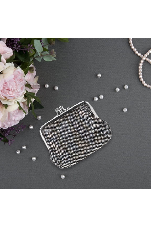 Lock Change Purse Coin Wallet Buckle Grey Fake 1Pcs Vintage Design for Women Special Events