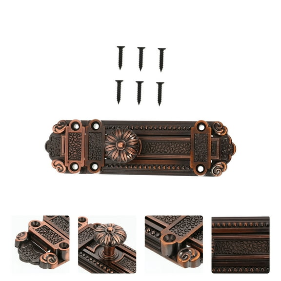 Vintage Style Slide Latch Lock Zinc Alloy Decorative Antique Door Latch Security Hardware Gate Bolt for Barn and Wooden Doors