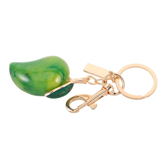 ELAYARD Mango Keychain Charm Green Alloy Resin Cute Fruit Decorative Accessory