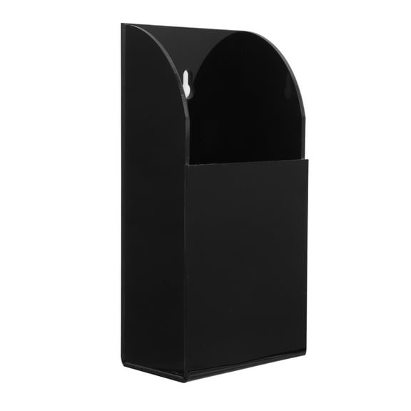 ELAYARD Black Acrylic Wall-Mounted Remote Organizer Pouch, 1 Piece Storage Solution for Back to School and Home Use