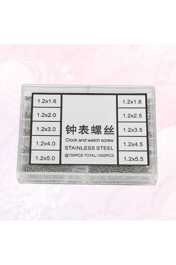 Watch Screw Set Multi Color Various Sizes with Portable Storage Case and Key Chain