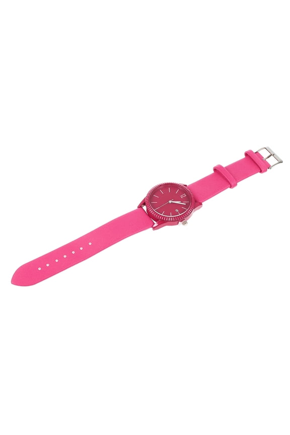 Women's Wrist Watch with Rosy Glass Dial, 1 Piece Stylish Timepiece